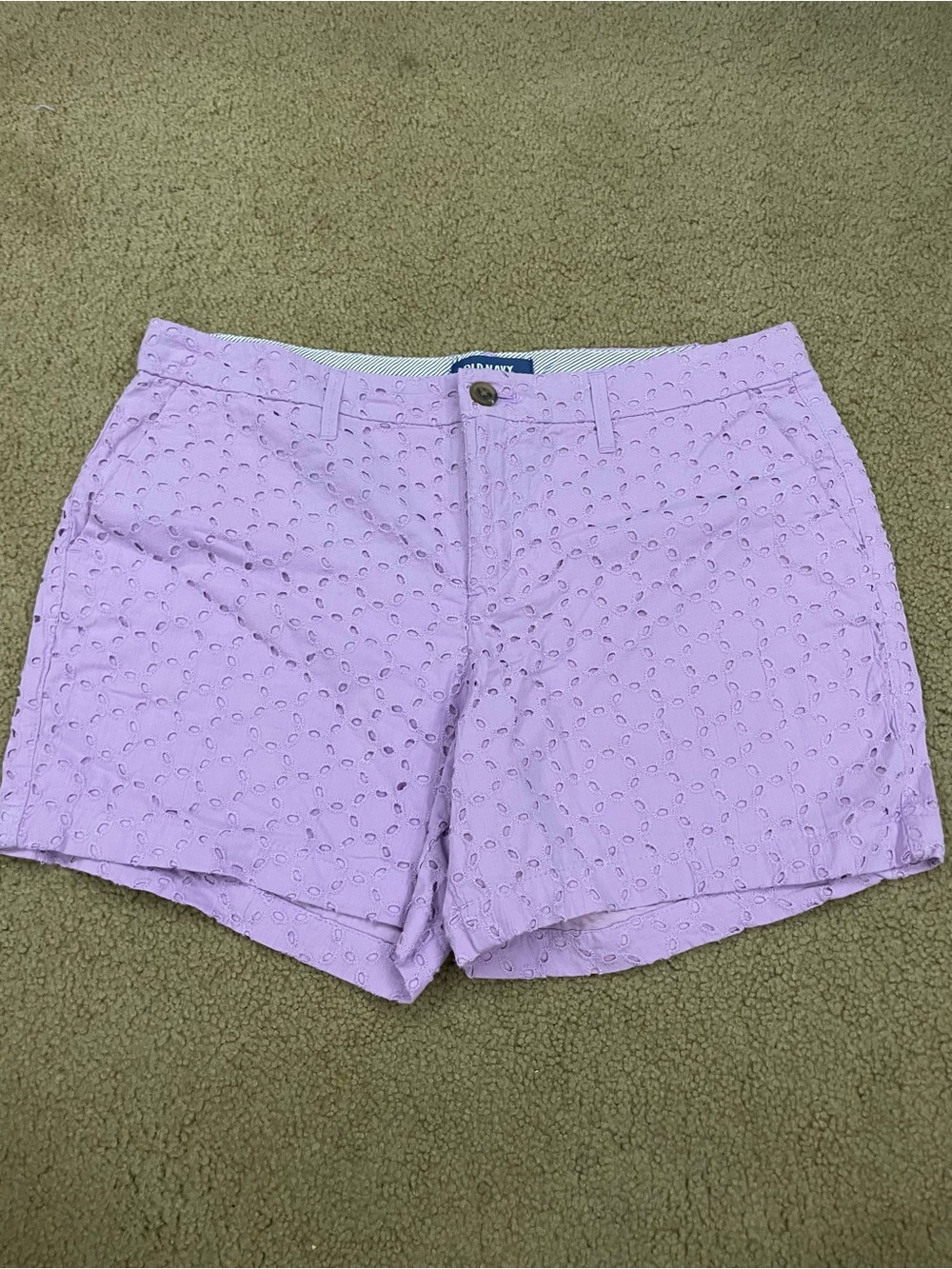 Old Navy Pastel Lavender Eyelet Shorts size 8